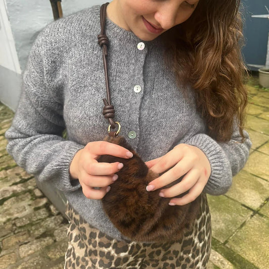 Button Through Mohair Cardigan - Charcoal