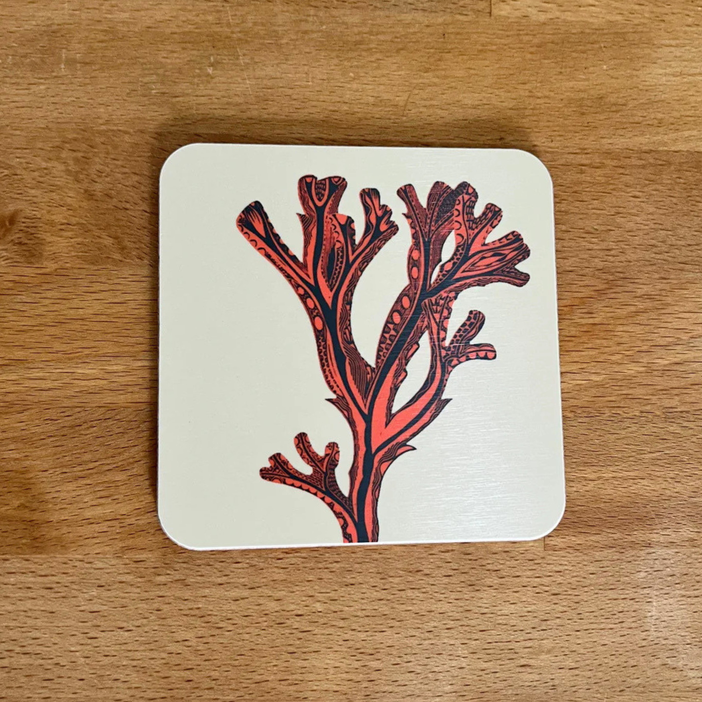 Seaweed Coaster - Coral Red
