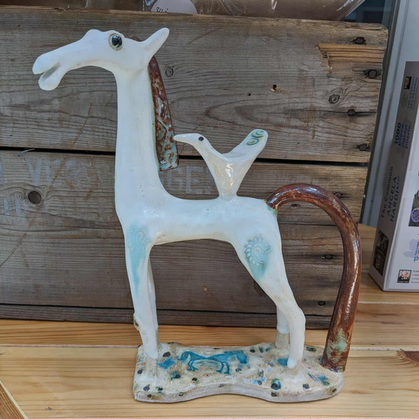 White Horse With Bird On Back - SS138