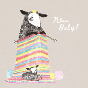 Woolly's Rainbow Blanket Greetings Card