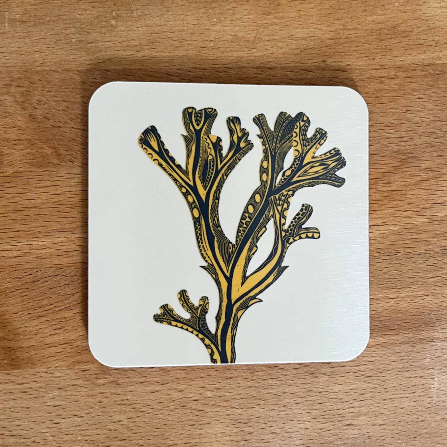 Seaweed Coaster - Citrine Yellow