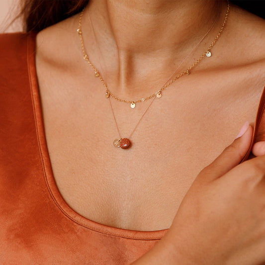 Wanderlust Life - Goldstone Fine Cord Necklace