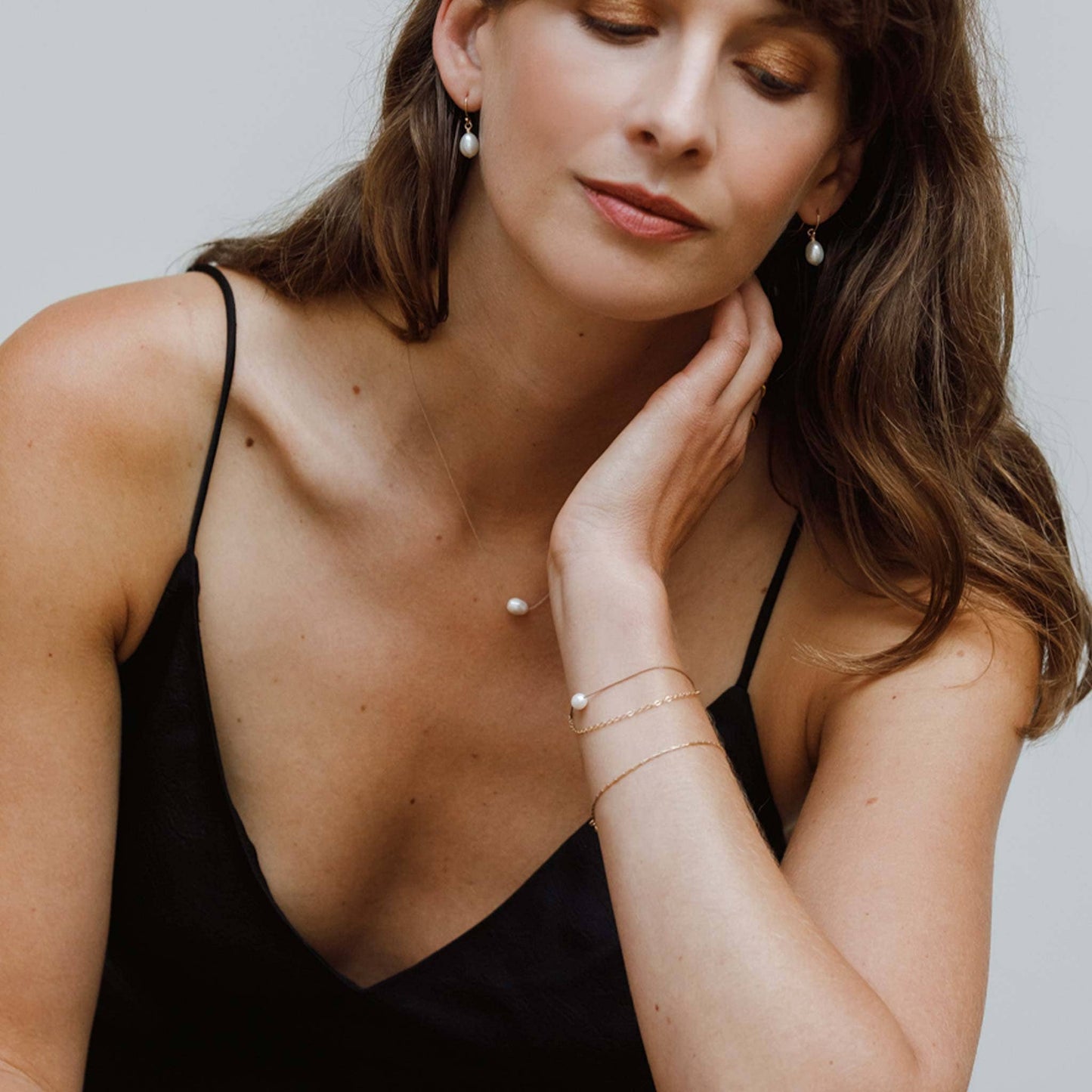 Wanderlust Life Fine Cord Necklace - Pearl