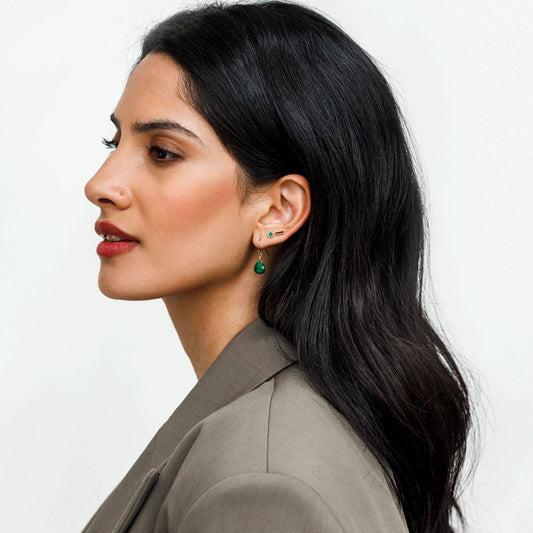 Wanderlust Life - May Emerald Birthstone Stud Earrings