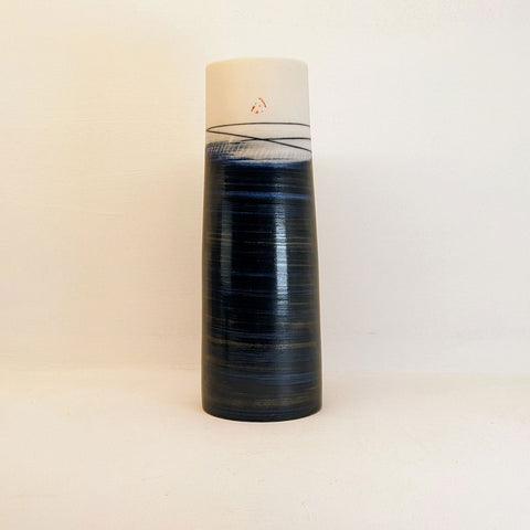 Porcelain Cylinder Vase - Indigo