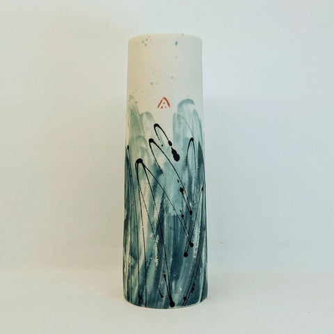 Ali Tomlin Porcelain Cylinder Vase Sea