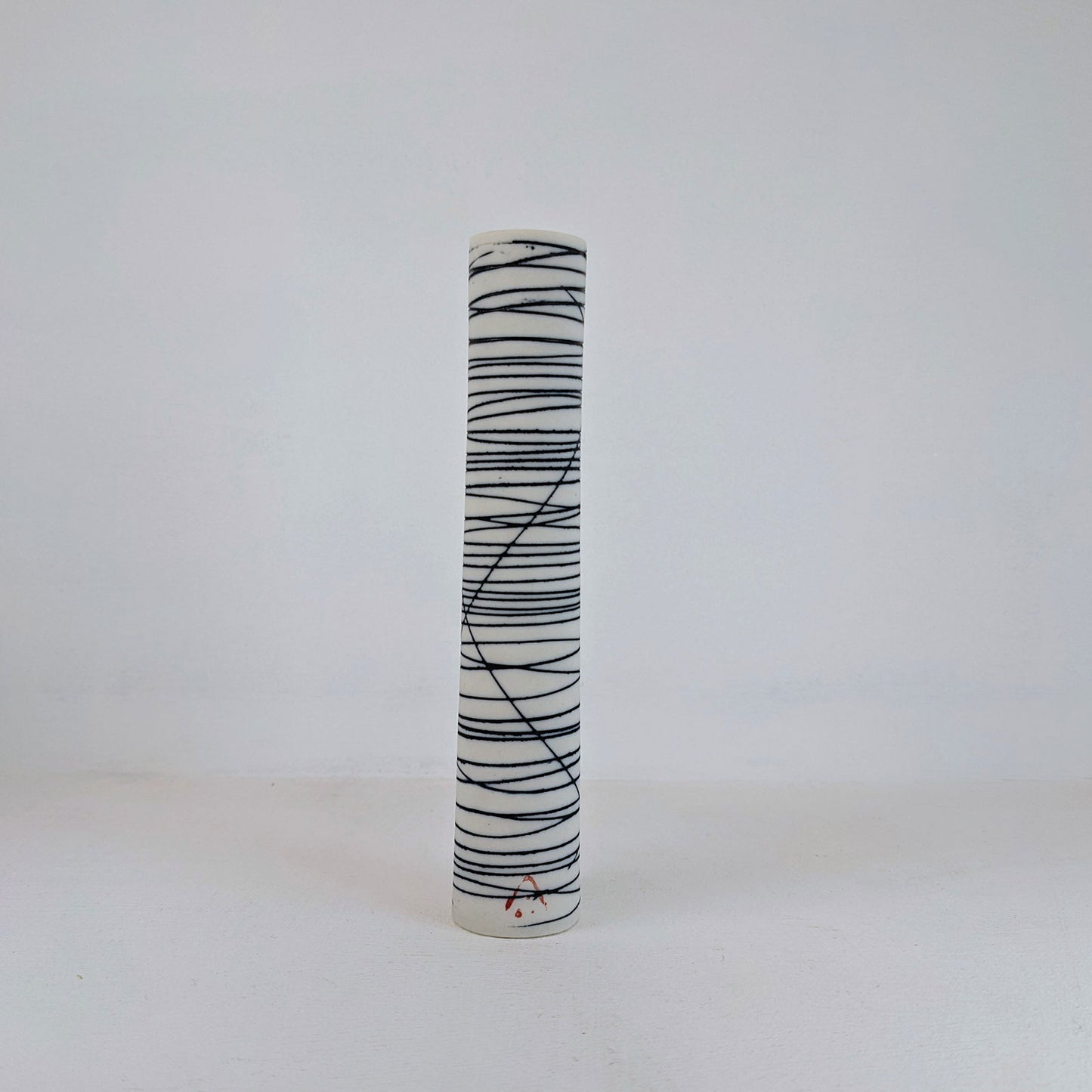 Ali Tomlin Porcelain Stem Vase - Blue Lines