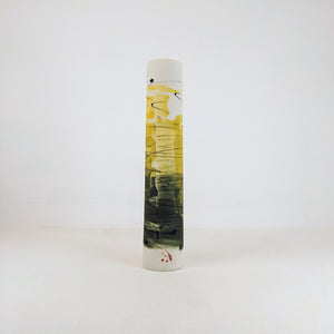 Ali Tomlin Stem Vase Yellow & Green With Scribble