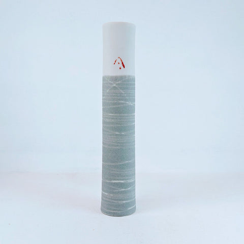 Ali Tomlin Stem Vase Grey With White Lines