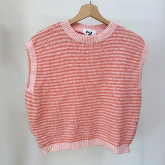 Alma Striped Vest - Pink