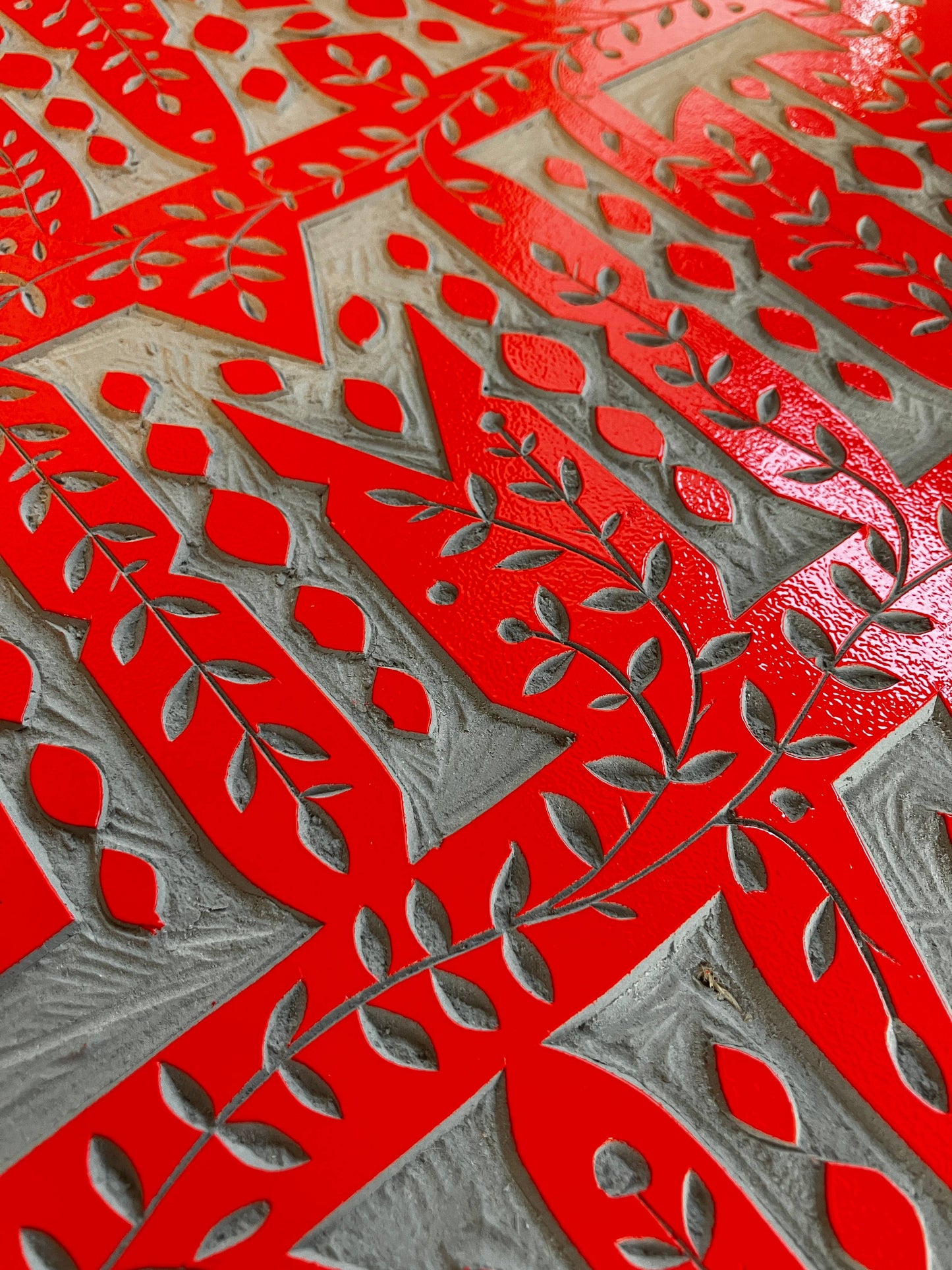 Pressed and Folded Linocut Print - Part Time Punk