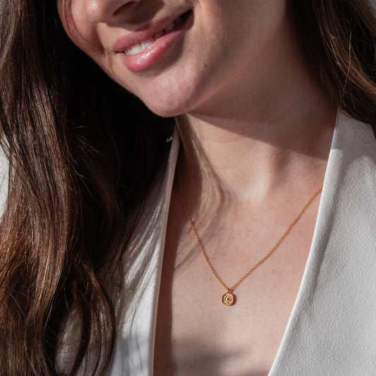 One & Eight Coin Necklace - Gold