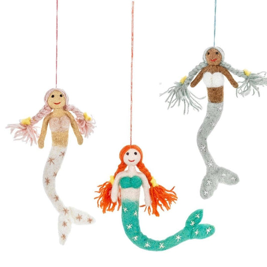 Felt So Good Magical Mermaids Hanging Decorations: River (Blue)
