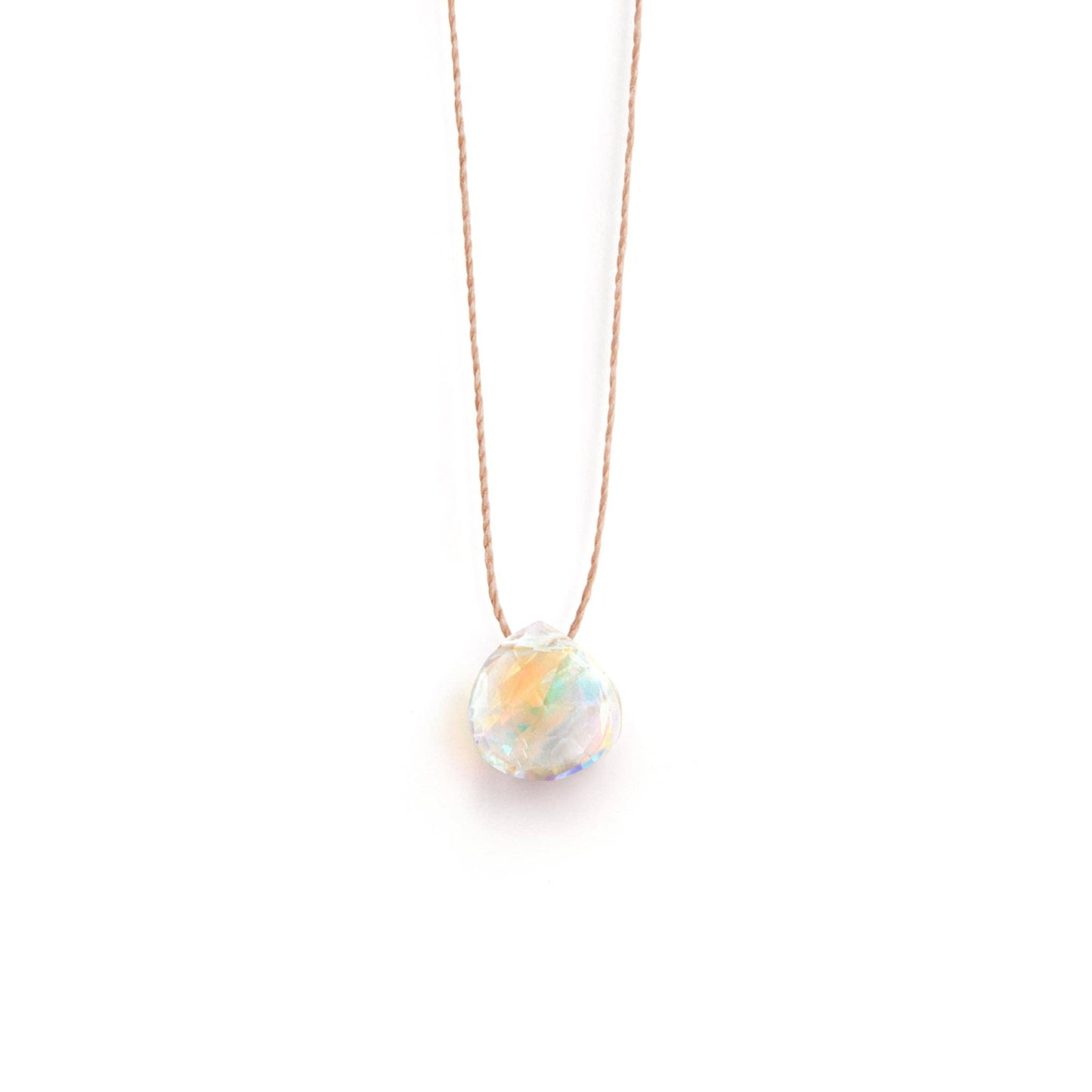 Wanderlust Life Fine Cord Necklace - Rainbow Quartz