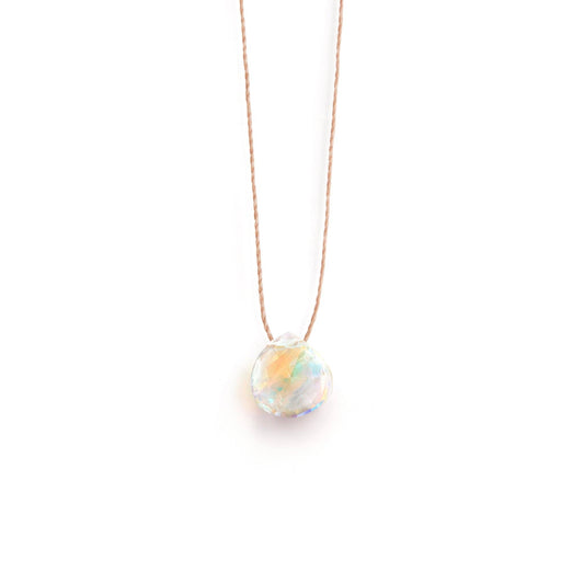 Wanderlust Life Fine Cord Necklace - Rainbow Quartz