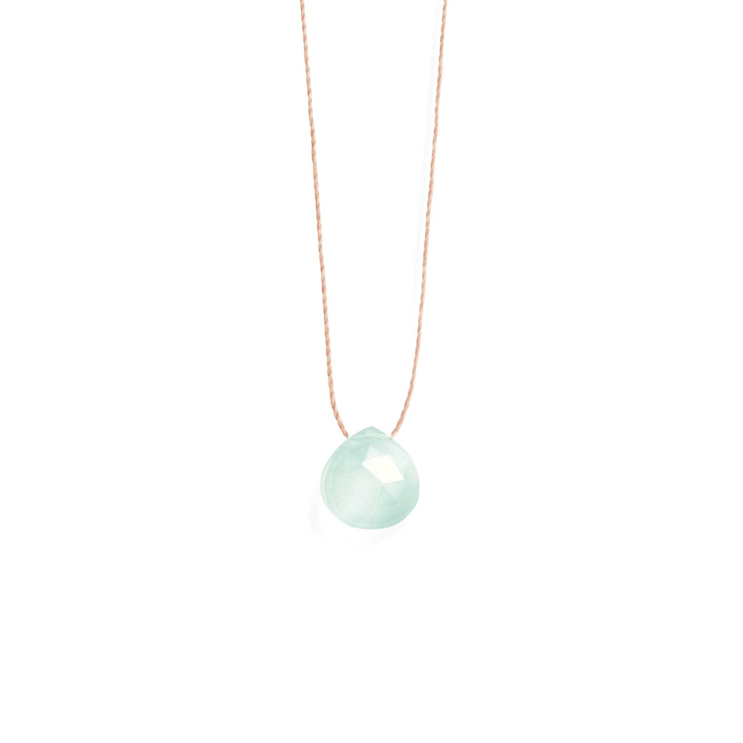 Wanderlust Life Fine Cord Necklace - Sea Glass Chalcedony