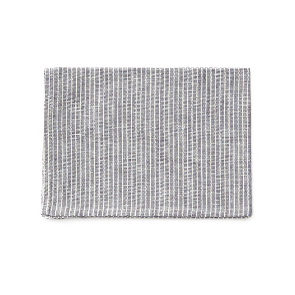 Fog Linen Kitchen Cloth - Grey White Stripe