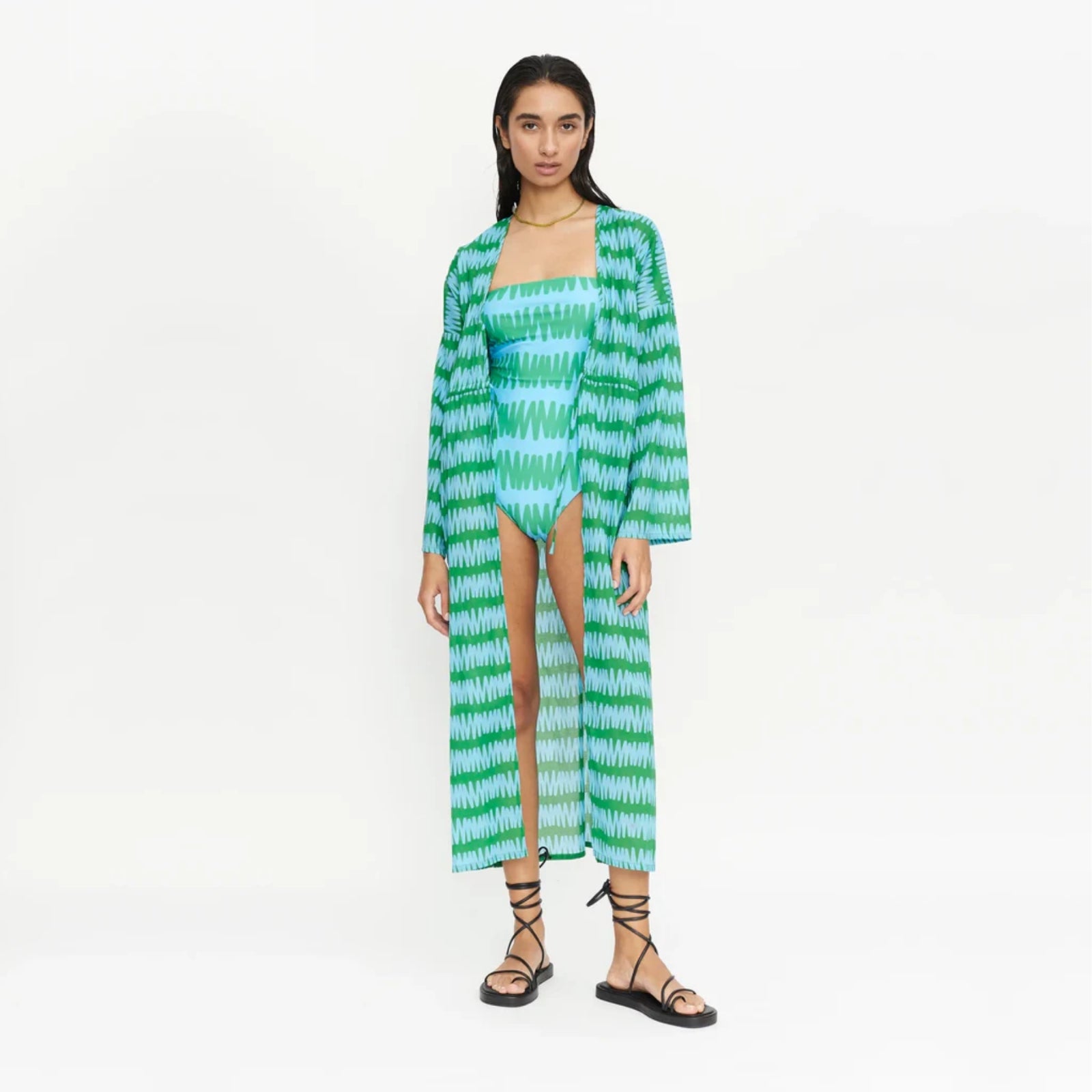 Compania Fantastica Kimono - Conversational Blue and Green