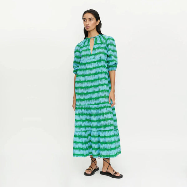 Compania Fantastica Long Dress - Conversational Blue and Green