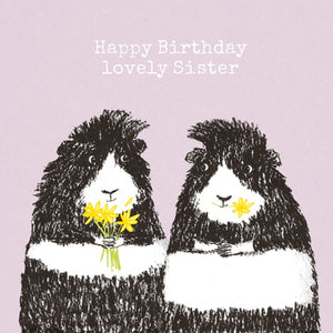 Guinea Pig Birthday Sister Card