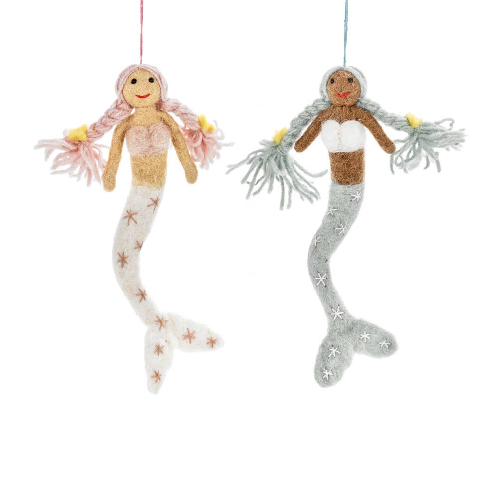 Felt So Good Magical Mermaids Hanging Decorations: River (Blue)