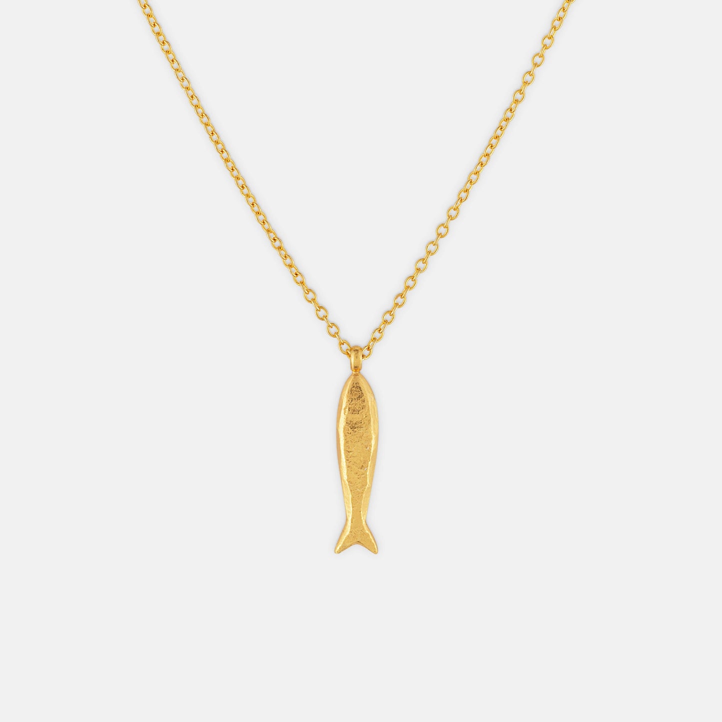 One & Eight Minnow Necklace - Gold