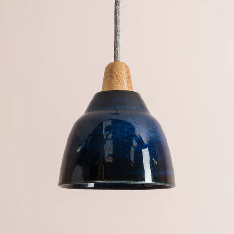 Studio Haran Element Ceramic and Oak Pendant Light