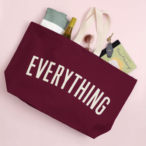 Everything Tote Bag Burgundy