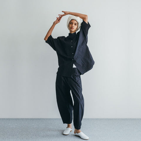 Fog Linen Eeshta Cotton Top - Midnight