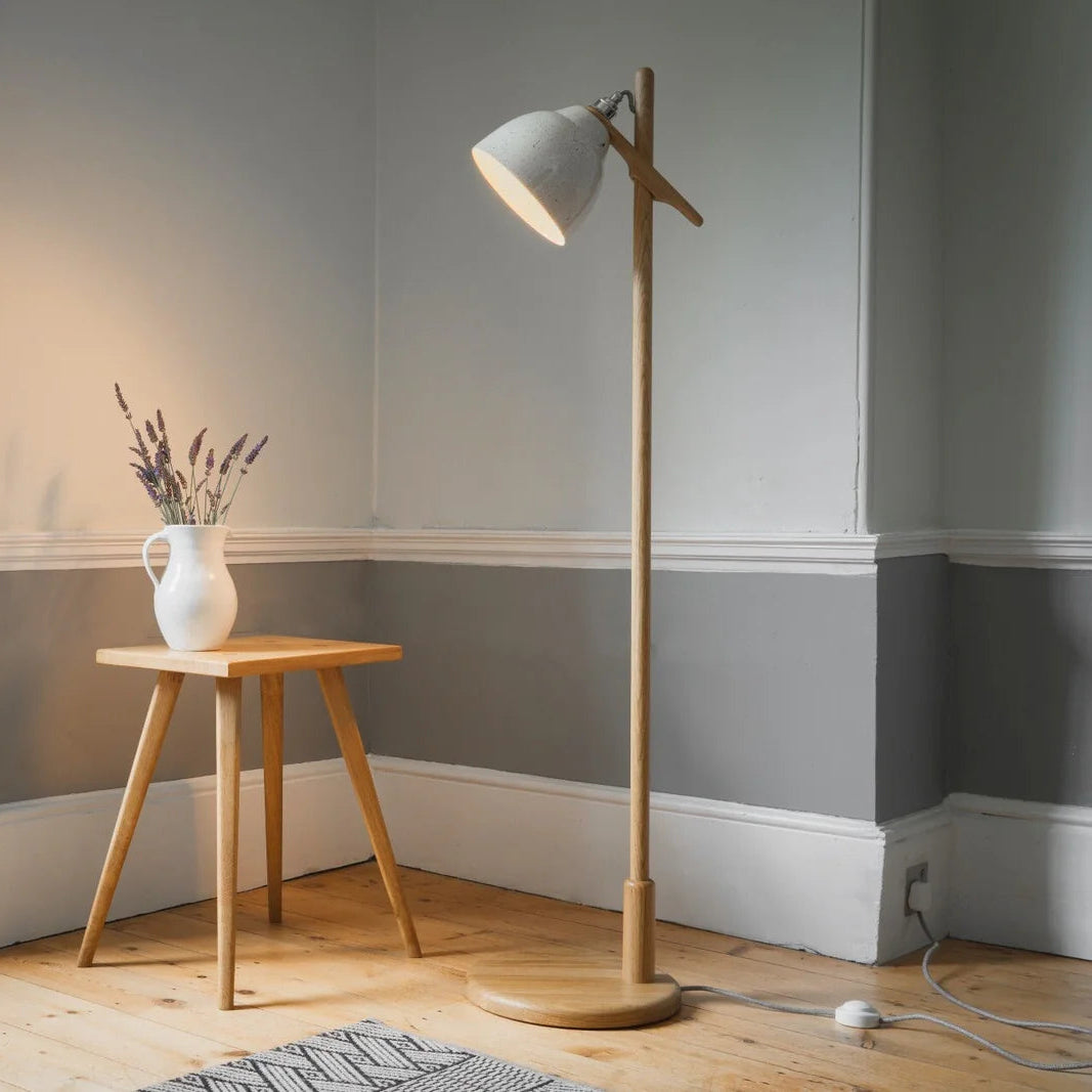 Studio Haran Element Oak and Ceramic Floor Lamp