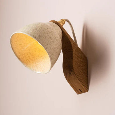 Studio Haran Element Oak and Ceramic Wall Light