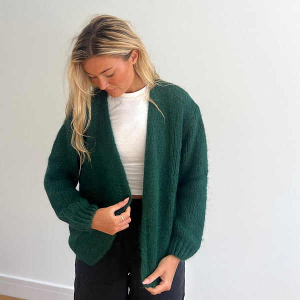 OEST Mohair Mix Cardigan - Forest Green