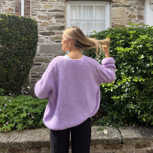 OEST Mohair Mix Cardigan - Lilac