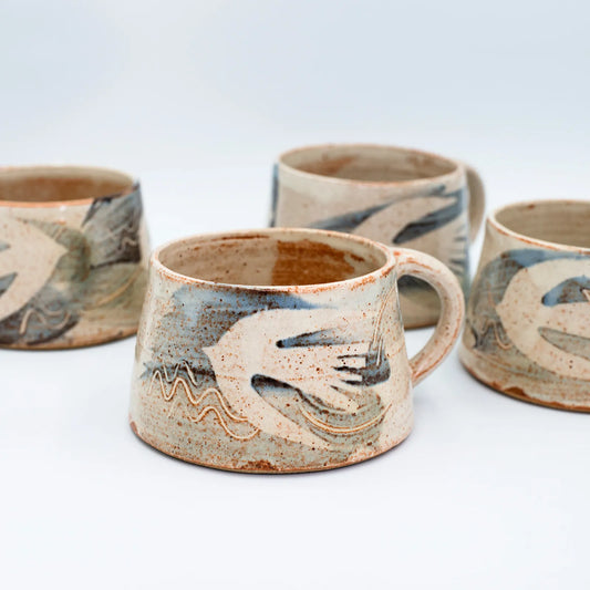 Gilliflower Pottery Summer Birds Short Mug