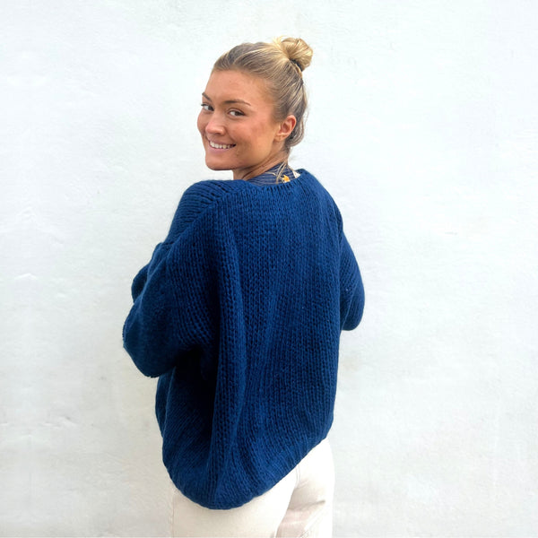 OEST Mohair Mix Cardigan - Navy Blue