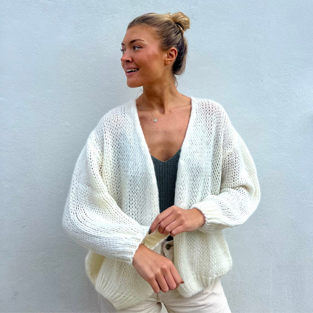 Cream mohair cardigan sales