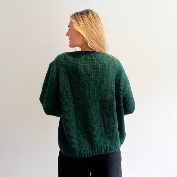 OEST Mohair Mix Cardigan - Forest Green