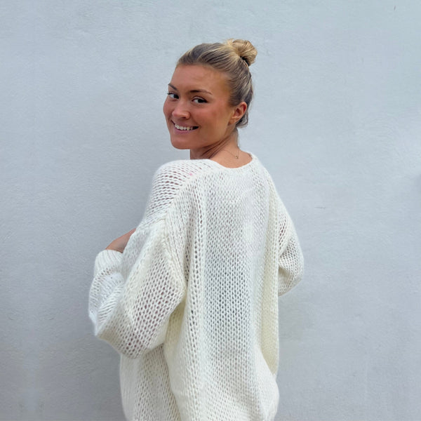 OEST Mohair Mix Cardigan - Clotted Cream