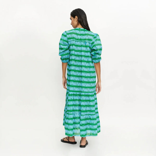 Compania Fantastica Long Dress - Conversational Blue and Green