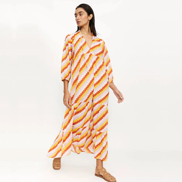 Compania Fantastica Long Dress - Summer Vibes Stripes
