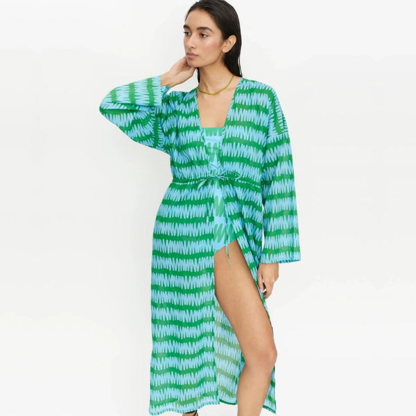 Compania Fantastica Kimono - Conversational Blue and Green
