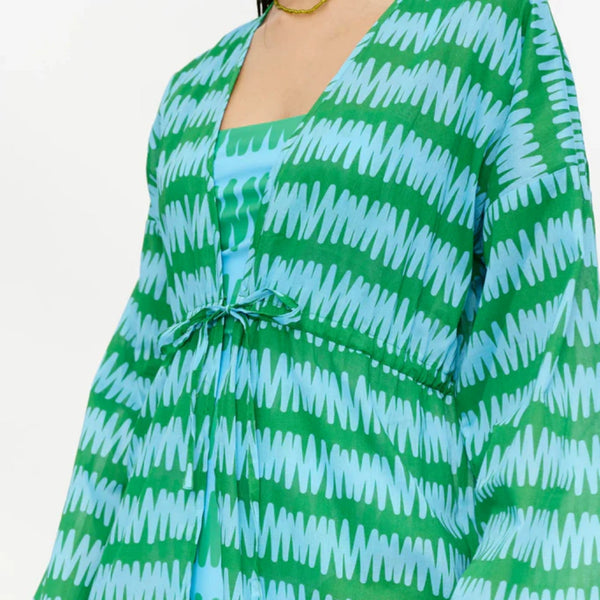 Compania Fantastica Kimono - Conversational Blue and Green