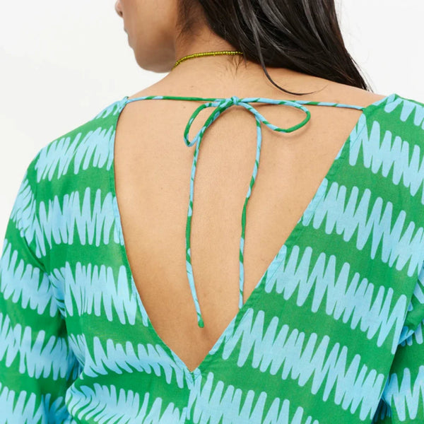 Compania Fantastica Short Dress - Conversational Blue and Green