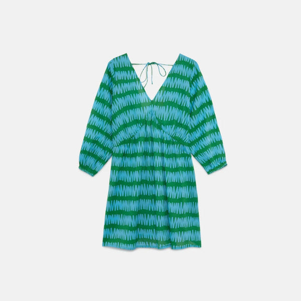 Compania Fantastica Short Dress - Conversational Blue and Green