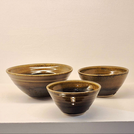 Lucy Turner Small Bowl - Brown & Gold