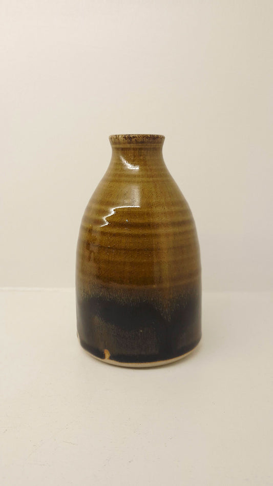 Lucy Turner Medium Bud Vase - Brown & Gold