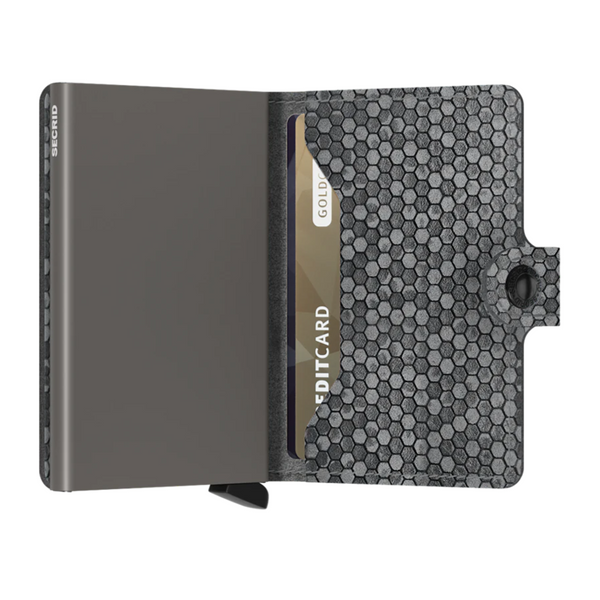 Secrid Mini Wallet - Hexagon Grey