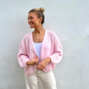 OEST Mohair Mix Cardigan - Soft Pink