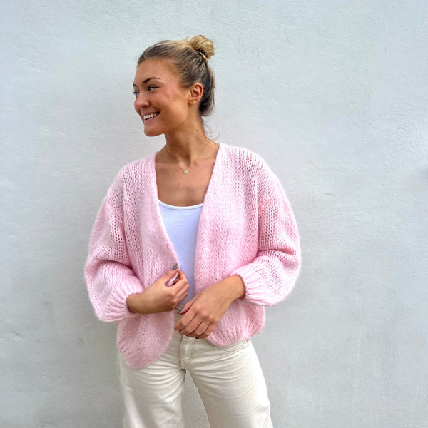 OEST Mohair Mix Cardigan - Soft Pink