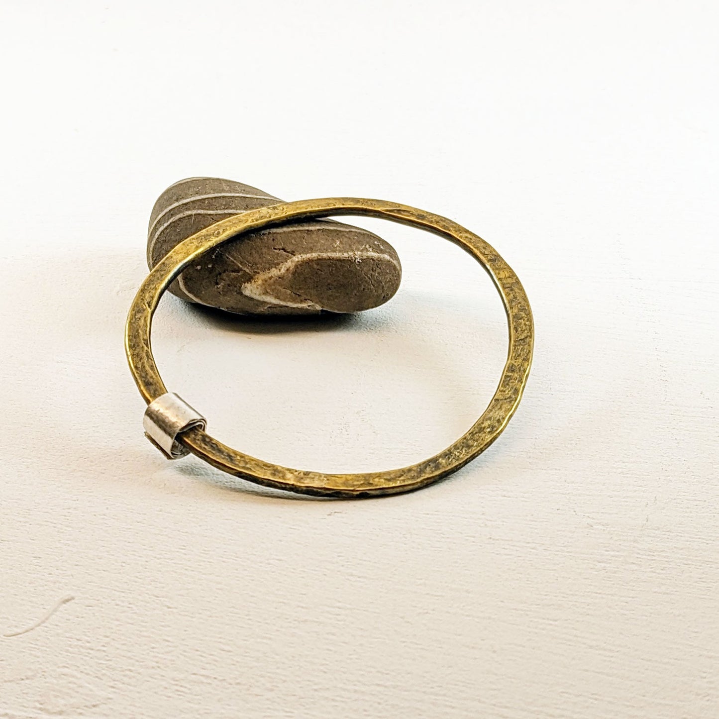 Sarah Drew Hammered Brass Ripcurl Bangle
